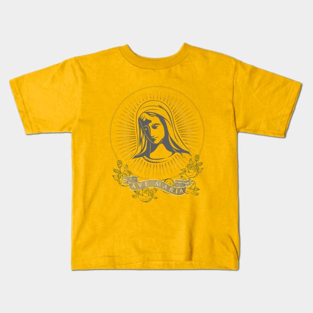 Ave Maria Kids T-Shirt by martinussumbaji